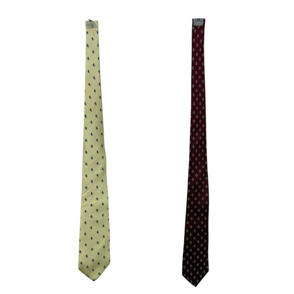 Set of 2 VTG Christian Dior 100 % Silk Men's Ties - Picture 1 of 10